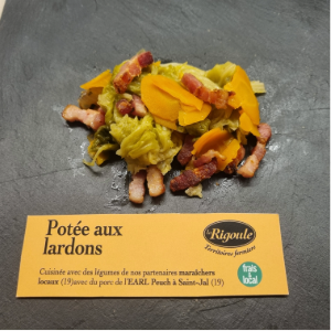 Potée aux lardons avec viande et légumes de Corrèze
